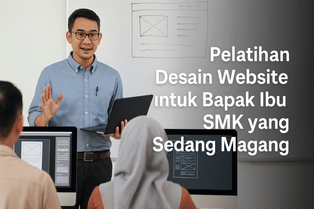 Pelatihan Desain Website untuk Bapak Ibu Guru SMK yang Sedang Magang