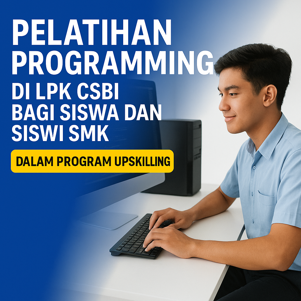 Pelatihan Programming di LPK CSBI bagi Siswa dan Siswi SMK dalam Program Upskilling