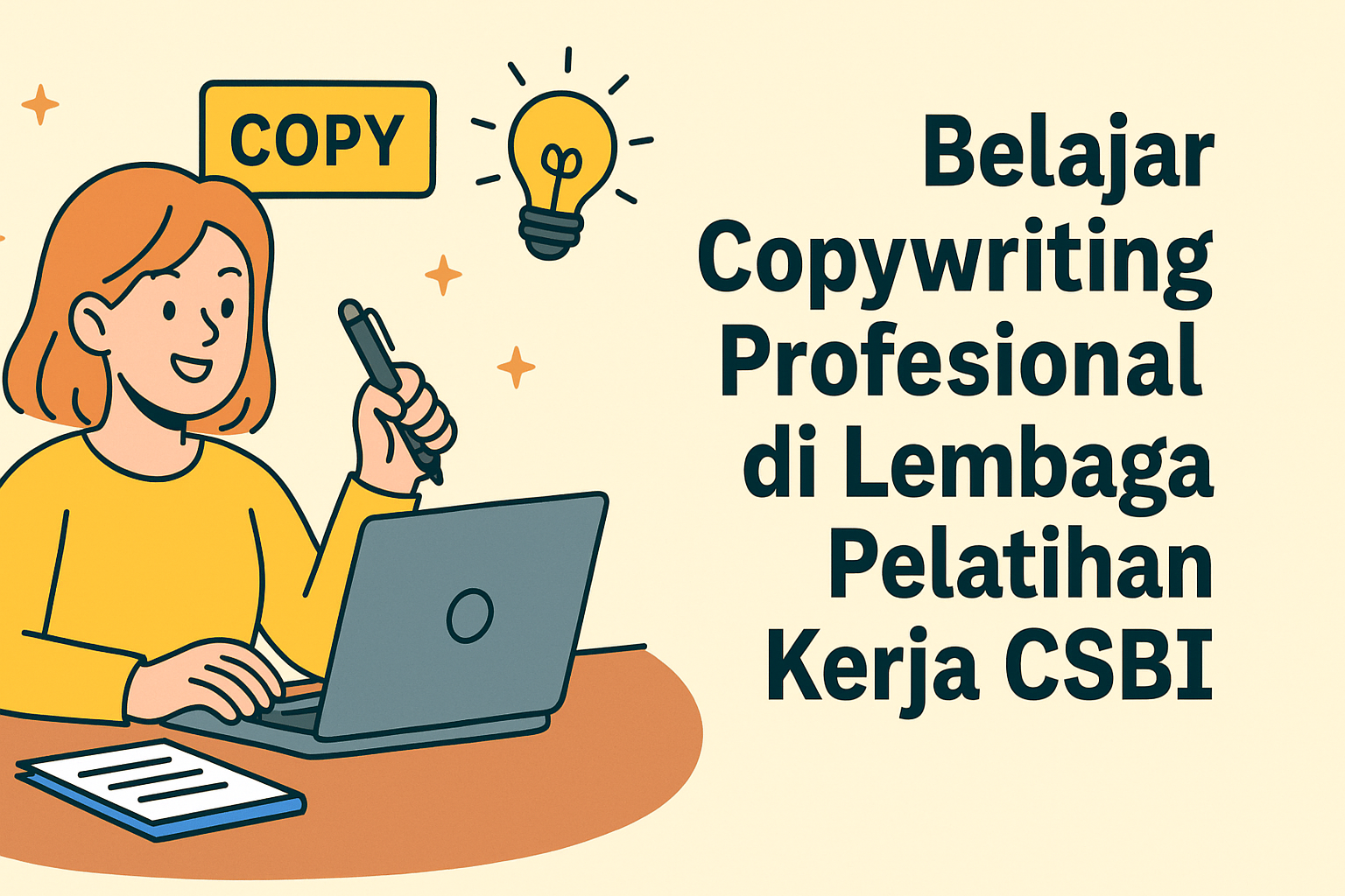 Belajar Copywriting Profesional di Lembaga Pelatihan Kerja CSBI
