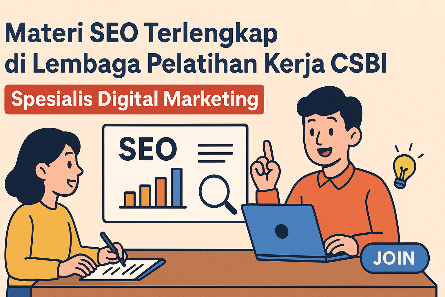 Materi SEO Terlengkap di LPK CSBI Spesialis Digital Marketing