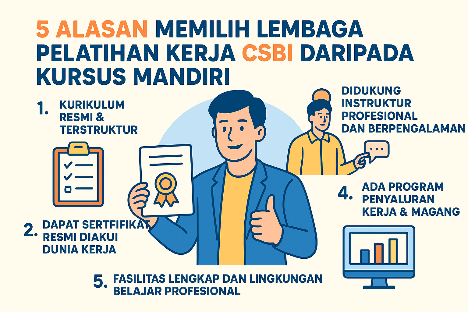 5 Alasan Memilih LPK CSBI Daripada Kursus Mandiri